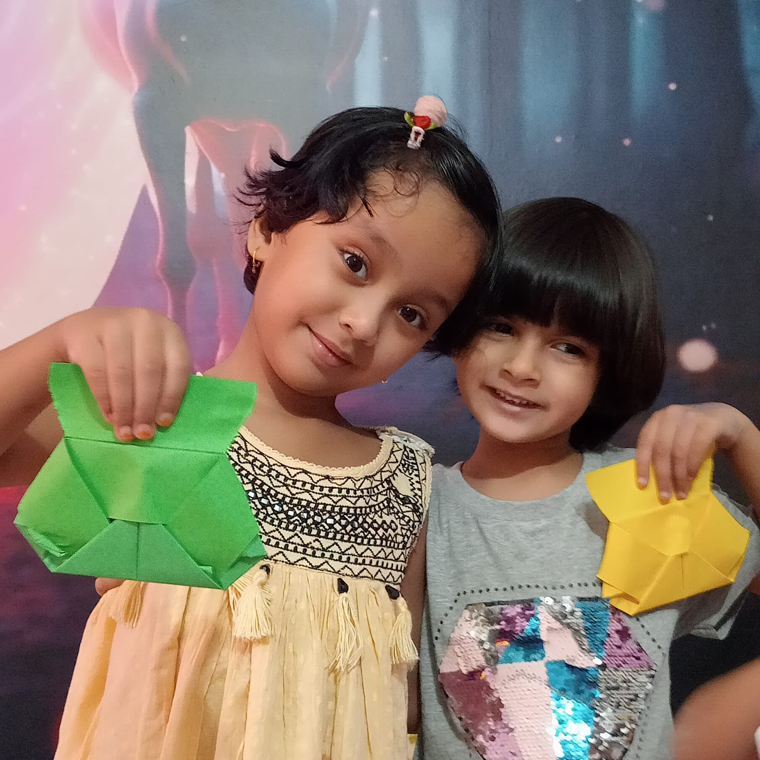 Children participating in local cultural learning activities